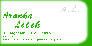 aranka lilek business card